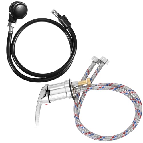 Salon Shampoo Bowl Faucet Zinc Alloy Salon-Shampoo Bowl Faucet and Sprayer Kit with Spray Hose Salon-Sink Faucet-Replacement or Salon Sink Parts for Shampoo Bed