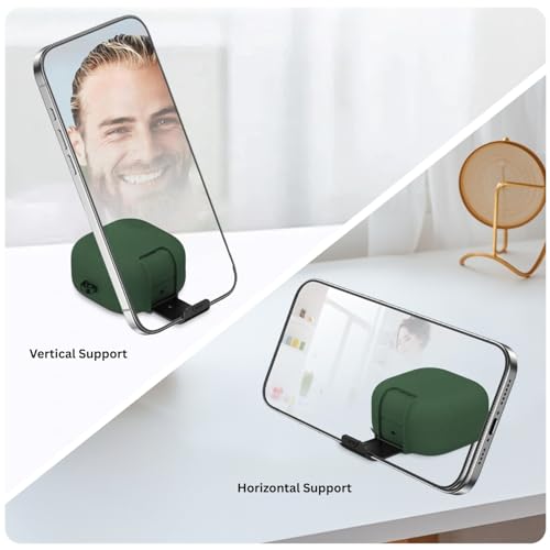 Image of Oboe Aegis Case 'Compatible with' Samsung Galaxy Buds 4 & 4 Pro Case with Phone Stand & Keyring (Stone Green) [Buds & ChargingCase NOT Included]