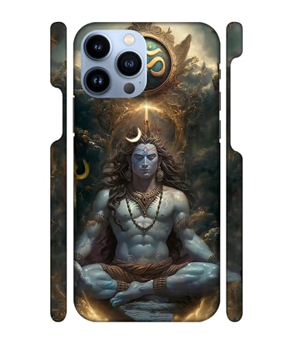 Image of Lord '''Mahadev''' Printed Hard Mobile Back Cover & Case for iPhone 13 Pro (6.1 inch), Designer | Protective & Premium Cover & Case