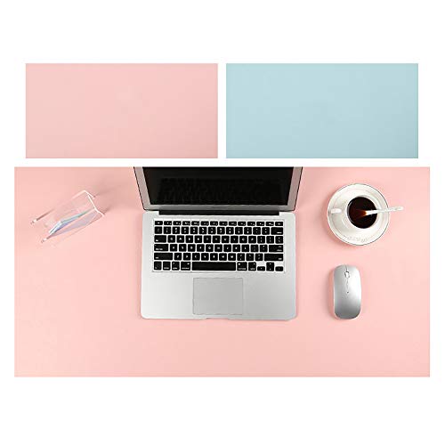 Protection imperméable bureau en cuir PU haut de gamme rose grand tapis de souris