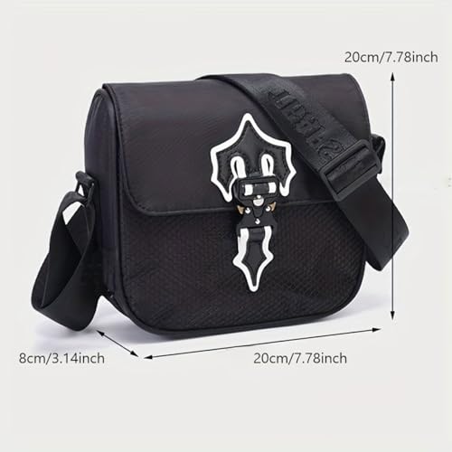 Crossbody Sling Bag Men Women,Small Tactical Crossbody Shoulder Bag, Reflective Design, Waterproof Bag for Travel Work Sport, Black3
