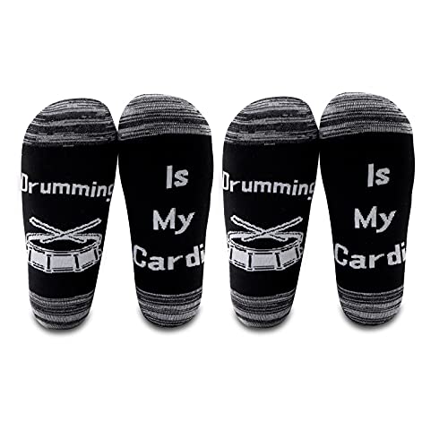 LEVLO Drummer Lover Socks Drumming Is My Cardio Men Socks Drummer Musician Gifts