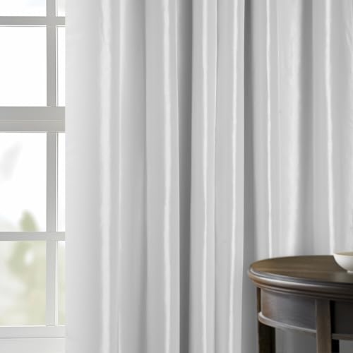 Hpd Half Price Drapes PTCH-BO120-108-FP Faux Silk Taffeta Blackout Curtains For Bedroom 108 Inches Long  thumb #4