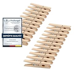 24 x Wäscheklammern Holz groß VonBueren | 7 cm | Holzwäscheklammern | Klammern für Adventskalender oder Holzklammern zum Basteln