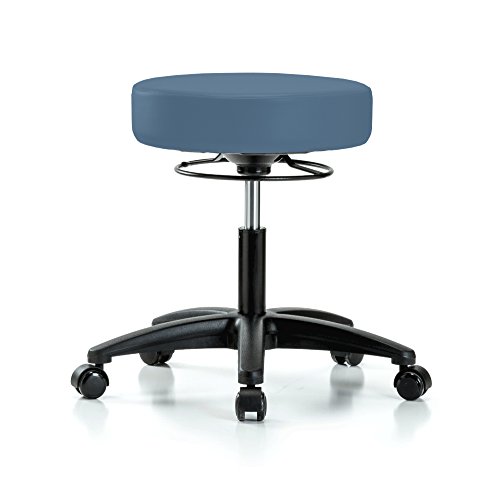 Perch 360 Degree Rolling Height Adjustable Massage Therapy Swivel Stool for Carpet or Linoleum | Desk Height | 300-Pound Weight Capacity | (Newport Fabric)