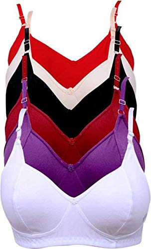 L FashionWomen's Cotton Non-Padded Wired T-Shirt Bra