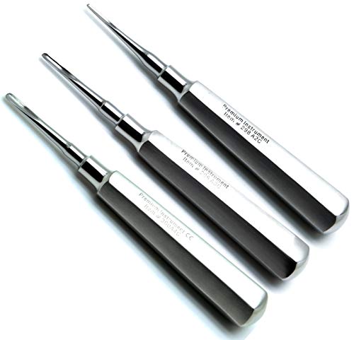 8 Pcs Dental Elevator Set Straight Curved Cryer 2Mm, 3Mm, 4Mm Dental Extraction Instruments #TOP5