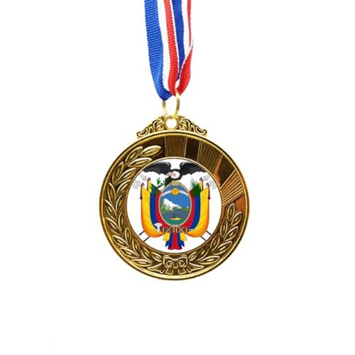 Medalla de oro de Quito Ecuador con cinta coleccionable para campeones