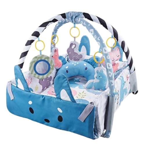 【2025最新版】ベビープレイマット 折りたたみ式 厚手 衝撃吸収 すべり止め付 赤ちゃん用 プレイマット ベビー用ハイハイマット キッズ遊びマット 家庭用 室内外兼用赤ちゃんのおもちゃベビージム、 知育 おもちゃ 赤ちゃん 感覚刺激 (F)