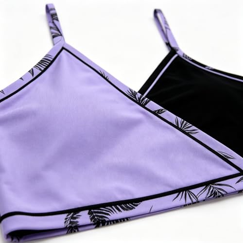 Image of Girls 3 Piece Bikini Bathing Suit Teen Girls Swimwear Sport Swimsuits with Shorts 9-16T
