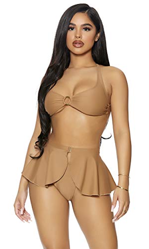 Forplay Conjunto de bikini para mujer - marrón - Small