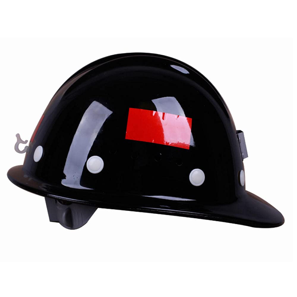 Bergbau Sicherheitshelm Baukohle Bergmann FRP Harthut Arbeitsschutz Helm Anti-Zertrümmerung Arbeitskappe-1._Schwarz