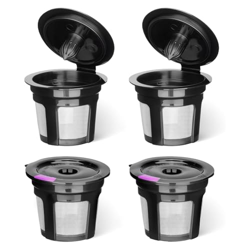 Tazze K Riutilizzabili per K Mini K Elite K Classic K Compact K Latte K Select e Tutte Le Macchine da Caffè 2.0 e 1.0 4 Pezzi
