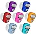 PHONEX Tally Counter Clicker: Digital Finger Counter Clicker Handheld, Pitch Counters for Accurate Tracking in Coaching, Knitting, People Counting, Lap Timing, Fishing, Golf, and Rowing. (Set of 7)