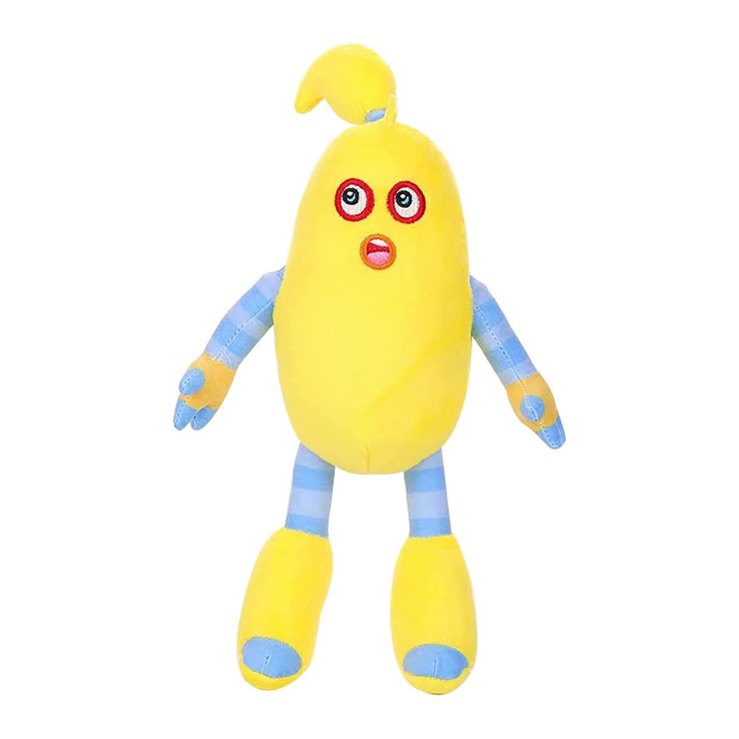 TechMax Solution Sound Plush Soft Cute Stuffed Animal Plush Doll Gift for Boys and Girls Halloween Christmas Thanksgiving Horror Stuffed Figure Doll for Kids and Adults (Yellow)