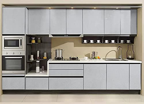Image of HOME13 Self Adhesive Wallpaper Silver Glitter Removable and Decorative Vinyl Wallpaper for Kitchen Countertop Cabinets Table 1 Ft x 4 Ft with 2pcs