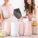 Lifecapido 8 Pack Insulated Stainless Steel Tumblers, 12oz Stemless Flutes, Insulated Champagne Glass for Wedding Party Bride Shower Gifts, 7 Pink 1 White