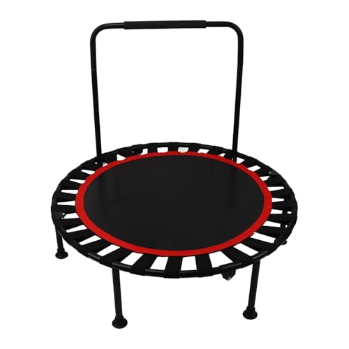 Trampolín para ejercicio de 40 pulgadas, plegable, redondo, con mango de espuma en forma de U para ejercicios de salto en interiores