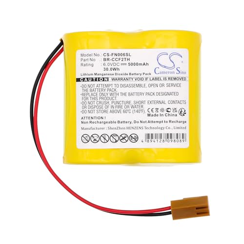 CS FN006SL Batería 5000mAh Compatible con [GE Fanuc] A06, para [Cutler Hammer] A06 Control, Series PLC Controllers, A06B 0073 K001, A06B0073K001, A98L 0001 0902, A98L00010902, Fanuc Series Programma