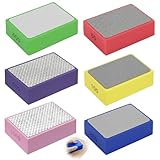 ikBrtaiay 6 Stück Diamant Handschleifpad Set, Glas Schleifen Fliesen Schleifen, Diamant Schleifpad Diamantschleifblock, Polierpads für Stein keramik fliesen Glas, 60#, 100#, 200#, 400#, 600#, 1000#