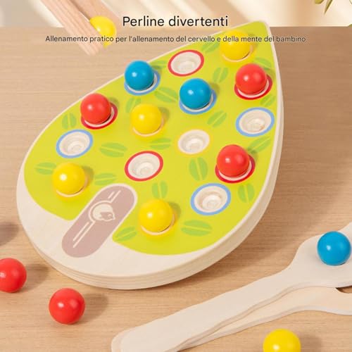 Jeu Éducatif de Classification des Couleurs avec des Perles, Activités de Tri Couleurs avec Panneau en Bois, Jeu Interactif Éducatif Développer Motricité Fine Pour Préscolaires Filles Et – Image 6