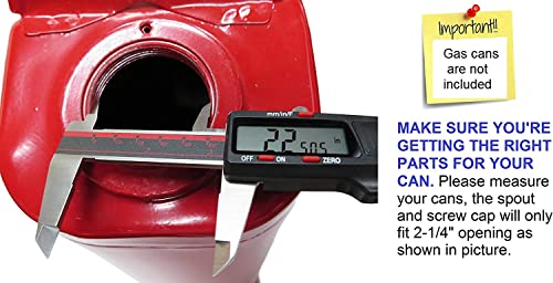"Jerry Can Metal Spout W/Built In Metal Screen Incl Gasket & Spout Cap" Heavy Duty Army Surplus Military Usmc Blitz Gallon Gas G Jerrycan Flexible Pouring Fuel Nozzle Brand Newcan Not Included #TOP1