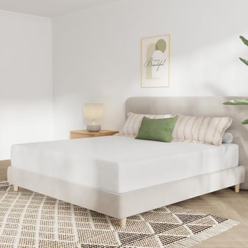 Image of Novilla Full Mattress, 10 Inch Full Memory Foam Mattress in a Box, Dual-Layer Design with High-Density Base for Support & Pressure Relief, Natural Fiber Infused for Cool & Refreshing Sleep，Firm