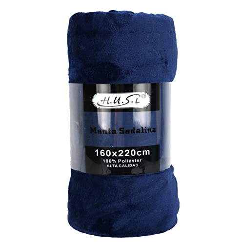 Husl Manta Sofa Suave De Franela, Mantas Para Cama 90 Suave - Manta Pelo De Microfibra Transpirable Hipoalérgica, Multiusos Manta Forro Polar Azul, 160x220cm Husl Manta Sofa Suave De Franela, Mantas Para Cama 90 Suave - Manta Pelo De Microfibra Transpirable Hipoalérgica, Multiusos Manta Forro Polar Azul, 160x220cm