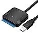 Produktbild EasyULT USB 3.0 zu SATA Adapter Kabel, Super Speed 2.5"/3.5" HDD/SSD Festplatte Driver Konverter/Adapterkabel für 2.5"/3.5" HDD/SSD Laufwerke, Unterstützt UASP SATA III(Ohne Netzteil)