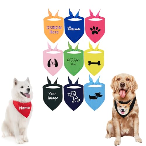 Personalisiertes Hundehalstuch, bestickter Haustierschal mit Namen, Dreieckslätzchen für kleine, mittelgroße und große Hunde, Katzen und Welpen