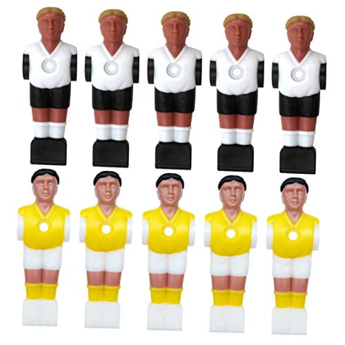 MUSISALY 10Pcs Foosball Figures Durable Tabletop Football Players Creative Replacement Statues for Football Machine Accessories Blonde Athletes Easy to Install