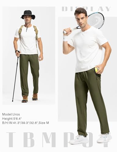 Image of TBMPOY Men's Outdoor Lightweight Hiking Mountain Pants Running Active Jogger Pants