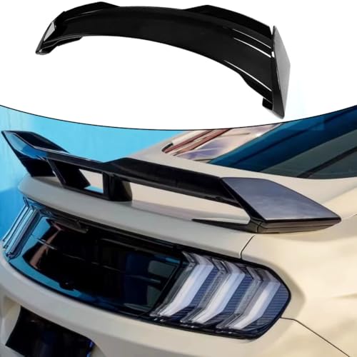 Dark Horse Trunk Spoiler Compatible with 2024-2025 Ford Mustang EcoBoost/Dark Horse/GT/GTD 2-Door Performance Spoiler Rear Wing Lip ABS Gloss Black