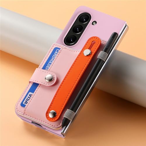 Coque Samsung Galaxy Z Fold 7 violette en cuir rigide premium chic