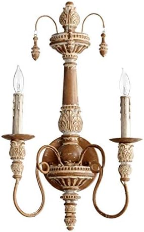 Two Light French Umber Wall Light