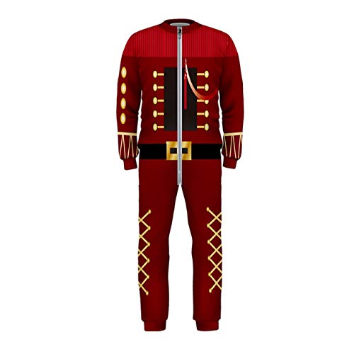 PattyCandy Girls Pajamas Christmas Nutcracker Costume Jumpsuit Sleeper - 6 Maroon