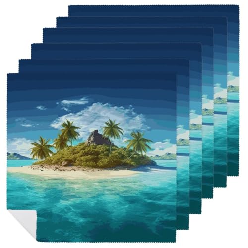 Servilletas de Tela Tropical Island 6 Piezas miniatura 1