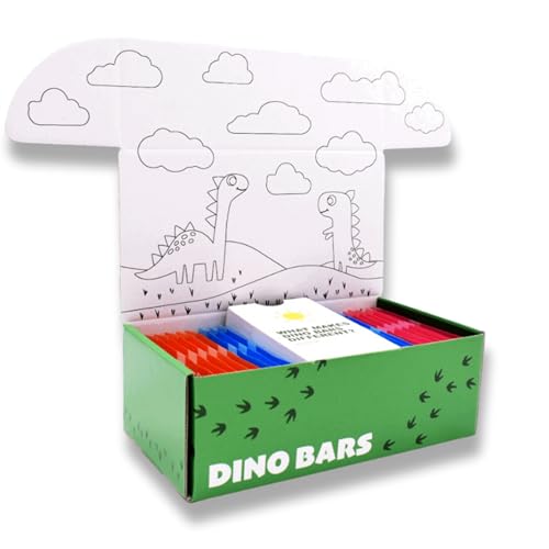 Image of Dino Bars | Organic Fruit Bar for Kids Blueberry Strawberry Mango | 18 Pack | Mess free fruit bars made with fruit and oats. Gluten Free Dinosaur Snacks. Blueberry, Strawberry & Mango flavors.