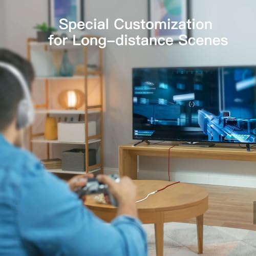 Image of 3.5mm Extension Cable 6.6ft - Headphone Extension Cable Nylon Braided Aux Cord Extender for Smartphones, Tablets, Media Players (No Mic Support) -Red