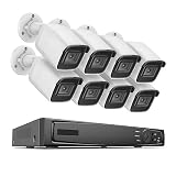 ERETYRET 4K Ultra HD POE Netzwerk Video Security System Audio Record IP Kamera 8MP NVR Recorder Überwachungskamera CCTV Kit (2T,8PCS Cameras)