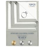 Bonison 3 Pack Large Silver Polishing Cloth – 10'x12' Jewelry Cleaning Cloth & Multi-Layer Jewelry Polishing Cloth for Silver, Gold, Diamond, Platinum, Coins, Watches, Gemstones（Gray）