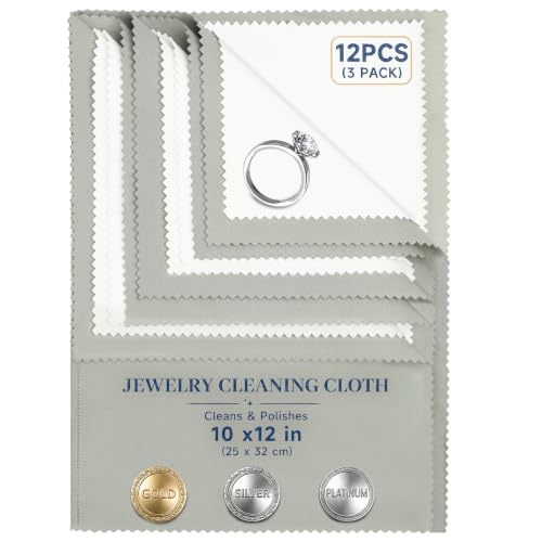 Bonison 3 Pack Large Silver Polishing Cloth &ndash; 10'x12' Jewelry Cleaning Cloth & Multi-Layer Jewelry...