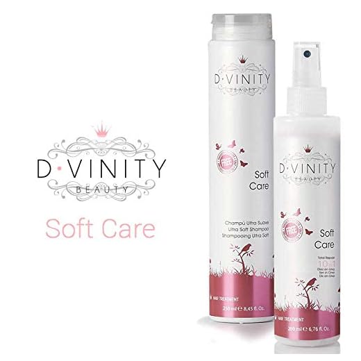 D·VINITY Duo Kit Soft Care, Champu & Acondicionador 10 en 1, Sin Sulfatos, Sin Parabenos, Vegano, Apto para niños