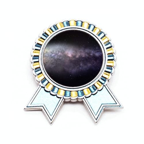 Broche elliptique motif nébuleuse M en métal : le cadeau idéal pour les passionnés d'astronomie