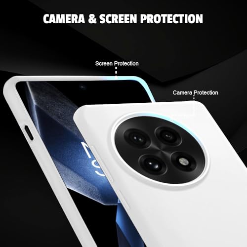 Image of LIRAMARK Liquid Silicone Soft Back Cover Case for OnePlus 13 /1+13 5G (White)