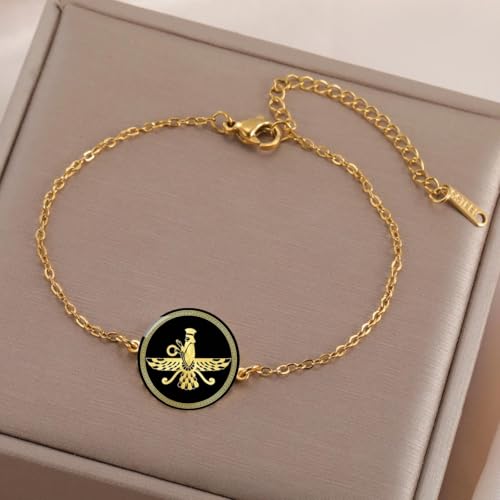 Bijoux persans Faravahar en perles de cristal cordon ajustable - 4