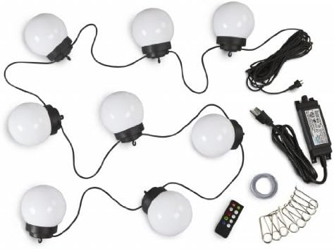 8 Globe Color Changing LED Umbrella String Lights