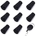 8 Pcs Protectores de Punta de Bastón de Trekking, Topes Puntas de Goma para Bastones de Senderismo para Caminar Senderismo Senderismo Poles, Negro
