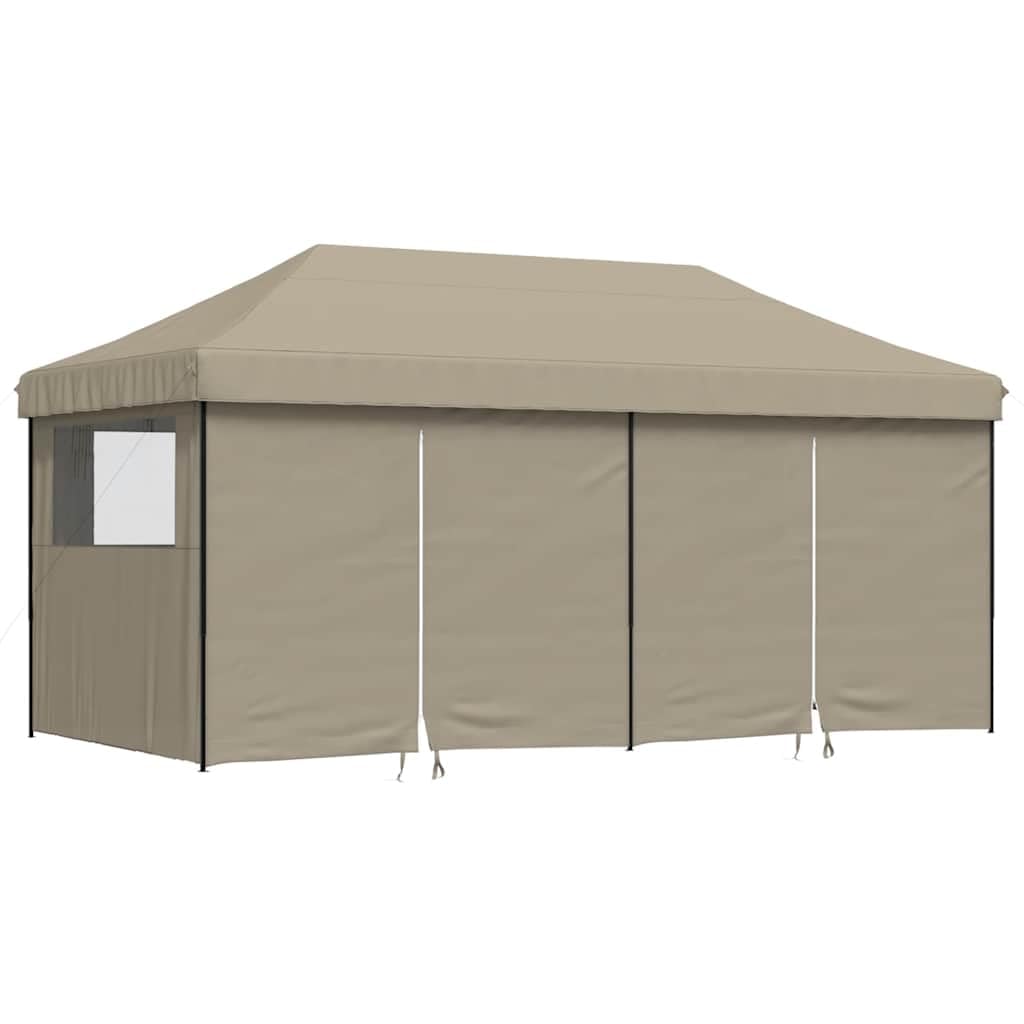 Carpa plegable para fiestas con 4 paredes laterales, ventanas transparentes y 2 entradas, tela Oxford con revestimiento de PVC, estructura de acero pulverizado