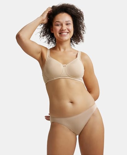 Image of Jockey ES24 Plus Size Bra | Wirefree | Non Padded | Full Coverage with Plush Lining Cup| Super Combed Cotton Elastane Fabric